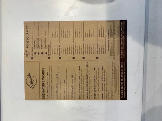 Menu photo 4 Pokeworks Troy, MI