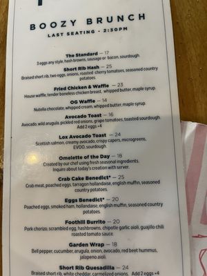 Menu photo 4 foothill Pasadena, CA
