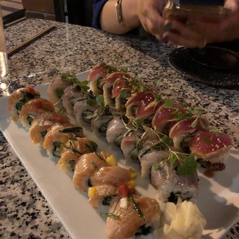 Sushi Den - Red Dragon Roll, truffle roll, and Salmon Roll - Japanese Near Me - Denver, Colorado Sushi Den - Red Dragon Roll, truffle roll, and Salmon Roll - Japanese Near Me - Denver, Colorado