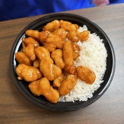 LQ Asian - Honey chicken with white rice