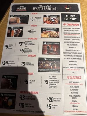 Menu photo 4 Twin Peaks Sarasota, FL Menu photo 4 Twin Peaks Sarasota, FL