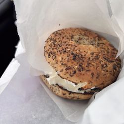 Janeen’s Coffee At The Cabin - Ice cream sandwich not a bagel with cream cheese