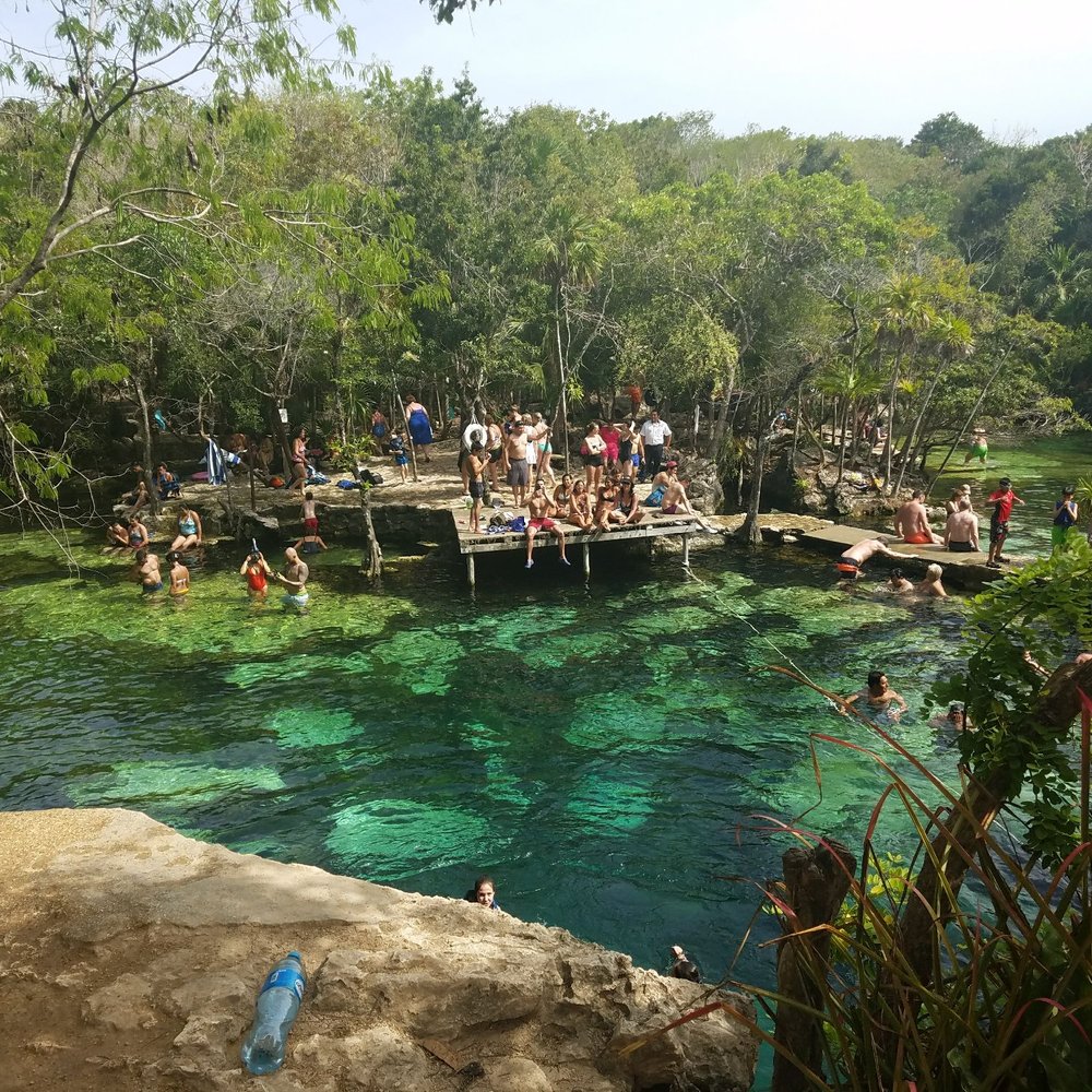 Cenote Azul - Looking down - Lakes Near Me - Chacalal, ROO