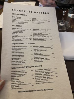 Menu photo 1 Spaghetti Western Fargo, ND Menu photo 1 Spaghetti Western Fargo, ND