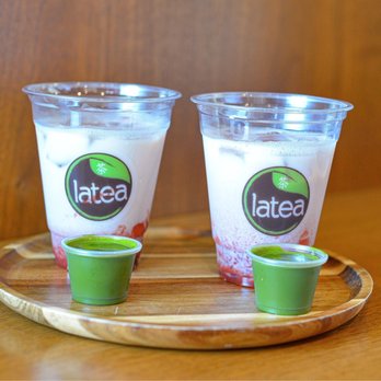 Latea Bubble Tea - Strawberry Matcha Latte - Desserts Near Me - Culver City, California Latea Bubble Tea - Strawberry Matcha Latte - Desserts Near Me - Culver City, California