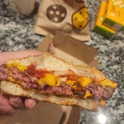 McDonald's - Pink patties  Waited in line longer than we should of for this
