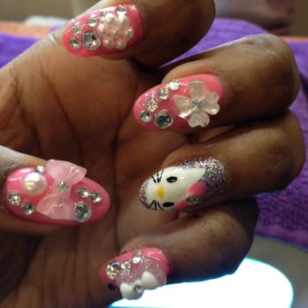Paris Nails - Hello kitty nails on the Left Hand - Nail Salons Near Me - Philadelphia, Pennsylvania Paris Nails - Hello kitty nails on the Left Hand - Nail Salons Near Me - Philadelphia, Pennsylvania