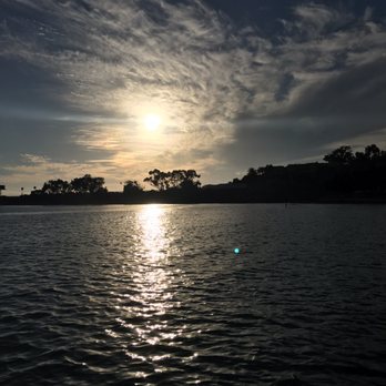 Carlsbad Lagoon - The Lagoon as the sun is setting - Boating Near Me - Carlsbad, California