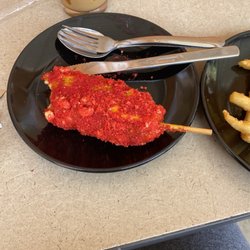 Fusion Delicias Cafe - Korean Corn Dog (cheese, hot Cheetos)