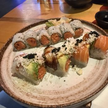 Sachi Sushi & Izakaya - Magic roll with some spicy tuna roll edamame in the background - Sushi Bars Near Me - Thornton, Colorado Sachi Sushi & Izakaya - Magic roll with some spicy tuna roll edamame in the background - Sushi Bars Near Me - Thornton, Colorado