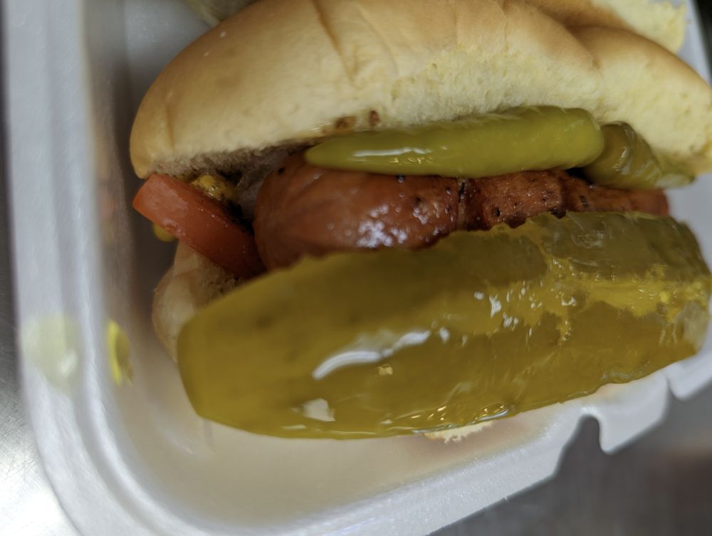 Food from Stumpy’s Hot Dog Shack