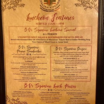 BV's Italian Kitchen - Menu 12/23 Lunch Specials - Italian Near Me - Cottonwood, Arizona BV's Italian Kitchen - Menu 12/23 Lunch Specials - Italian Near Me - Cottonwood, Arizona