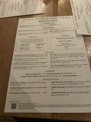 Menu photo 1 Hereford Arms London, XGL Menu photo 1 Hereford Arms London, XGL