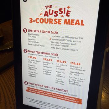 Outback Steakhouse - Menu - Steakhouses Near Me - Lakewood, California Outback Steakhouse - Menu - Steakhouses Near Me - Lakewood, California