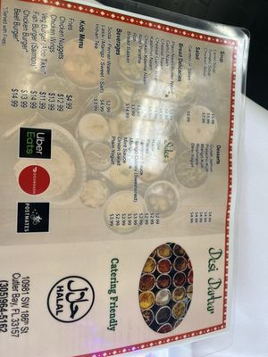 Menu photo 1 Desi Darbar Cutler Bay, FL