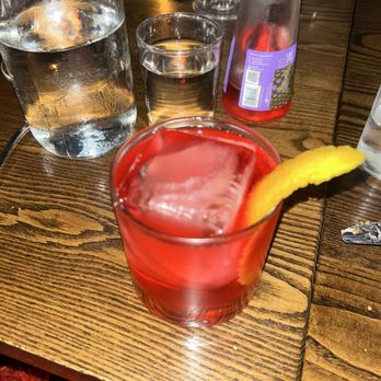 Kindred - Phony Negroni Mocktail - Wine Bars Near Me - Saratoga Springs, New York Kindred - Phony Negroni Mocktail - Wine Bars Near Me - Saratoga Springs, New York