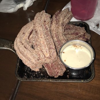 Bosscat Kitchen & Libations - Red Velvet Churros, gotta eat them hot and fresh! - New American Near Me - Houston, Texas