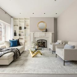 Sandoukas Painting - Staged Primary Bedroom with a new modern color palete