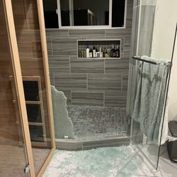 Glasswerks - Shower panel glass exploded by itself in the middle of night