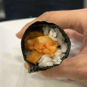 Sora Sushi - The spicy albacore hand roll comes with crunchy onions inside! - Sushi Bars Near Me - Bell Gardens, California Sora Sushi - The spicy albacore hand roll comes with crunchy onions inside! - Sushi Bars Near Me - Bell Gardens, California