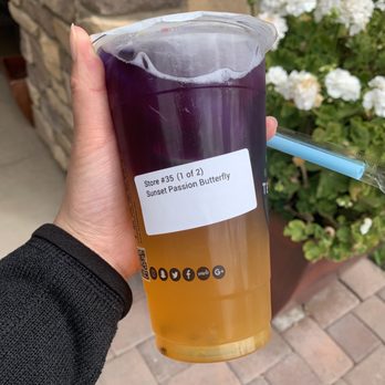 TeaZenTea Fremont - Sunset Passion Butterfly Tea - Bubble Tea Near Me - Fremont, California