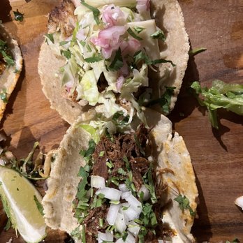 Tacolicious - Guajillo Braised Beef and Cod Fish taco - Caterers Near Me - Palo Alto, California Tacolicious - Guajillo Braised Beef and Cod Fish taco - Caterers Near Me - Palo Alto, California