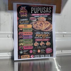 Beck’s Harvest House - Menu for make it yourself Pupusas! Vegan and vegetarian options.