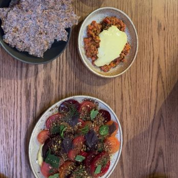 Wildweed - Beet salad and beef tartare apps - New American Near Me - Cincinnati, Ohio