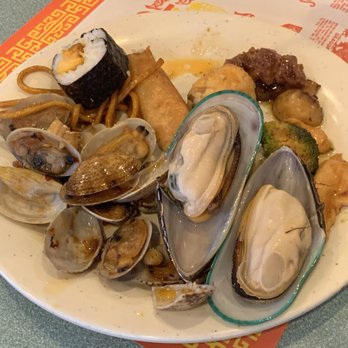 Evergreen China Buffet - a plate of steamed clams - Chinese Near Me - Idaho Falls, Idaho