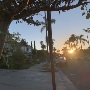 Chez Loma - Sunset on quiet street at Chez Loma - French Near Me - Coronado, California