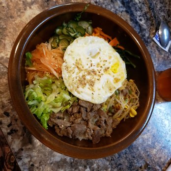 Koreana Restaurant - Mediocre Bibimap Had to add 3 heavy circles of sriracha to give it flavor. I ALWAYS taste my.food before adding stuff, & this needed it. - Korean Near Me - San Antonio, Texas