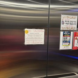 New parking sign in the elevator New parking sign in the elevator