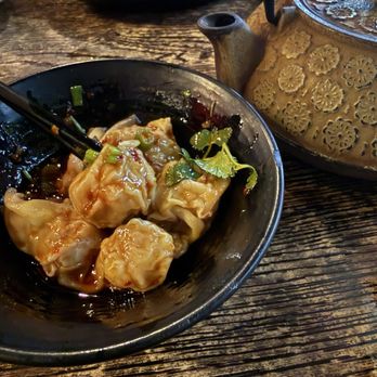 Dian Xin - Wonton with Spicy Sauce - Dim Sum Near Me - New Orleans, Louisiana Dian Xin - Wonton with Spicy Sauce - Dim Sum Near Me - New Orleans, Louisiana
