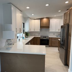 World Kitchen Designs - This photo shows the cabinets in place after the buyer approved the design.