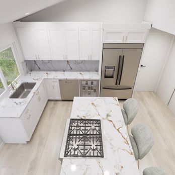 Hili 3D design - One of the kitchen renders provided - Architects Near Me Hili 3D design - One of the kitchen renders provided - Architects Near Me
