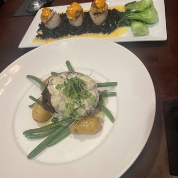 The Perfect Caper - Pan Seared Scallops & Filet La Saison. - New American Near Me - Punta Gorda, Florida The Perfect Caper - Pan Seared Scallops & Filet La Saison. - New American Near Me - Punta Gorda, Florida