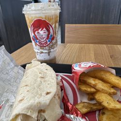 Wendy's - Caramel Cold Brew with Cream Breakfast Burrito