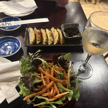 Kusshi - Pork Gyoza House Salad - Sushi Bars Near Me - Silver Spring, Maryland Kusshi - Pork Gyoza House Salad - Sushi Bars Near Me - Silver Spring, Maryland