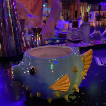 Adrift Tiki Bar - Pufferfish cup - Tiki Bars Near Me - Denver, Colorado