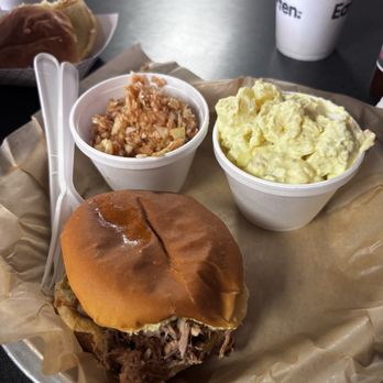 Carolina Barbecue - The BBQ Pork Sandwich. With two Made From Scratch Sides. - Barbeque Near Me - Spartanburg, South Carolina