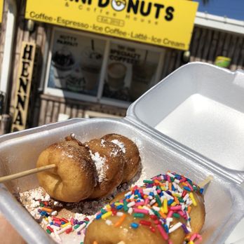 Meaney's Mini Donuts - A nice combo of French Toast and Glazed w/ sprinkles. - Donuts Near Me - Sarasota, Florida Meaney's Mini Donuts - A nice combo of French Toast and Glazed w/ sprinkles. - Donuts Near Me - Sarasota, Florida