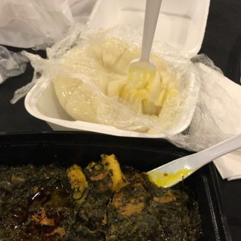 Vizo's African Bar & Restaurant - Eru with beef and fufu - African Near Me - Lubbock, Texas