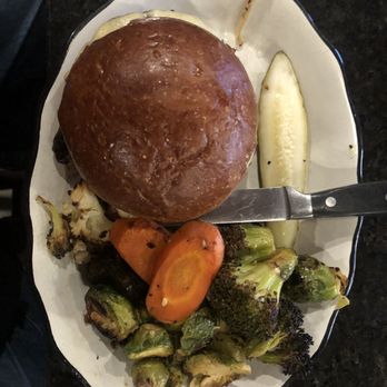 TrailSide Tap - Trail side burger with vegetable side - Bars Near Me - Ankeny, Iowa