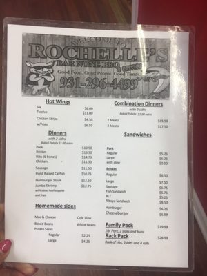 Menu photo 7 Rochelle's Bar None BBQ Hurricane Mills, TN Menu photo 7 Rochelle's Bar None BBQ Hurricane Mills, TN