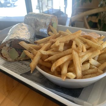 Healthyish Republic - Chicken Wrap w Fries - Mediterranean Near Me - San Francisco, California Healthyish Republic - Chicken Wrap w Fries - Mediterranean Near Me - San Francisco, California