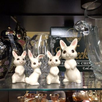 Red Door - This cute vintage rabbit family was spotted at the Red Door - Thrift Stores Near Me - Yonkers, New York