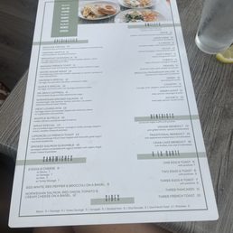 Breakfast menu summer 2024 Breakfast menu summer 2024