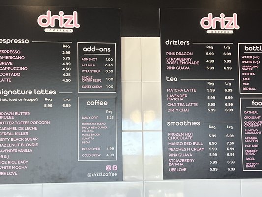 Menu photo 2 Drizl Coffee Rowlett, TX Menu photo 2 Drizl Coffee Rowlett, TX