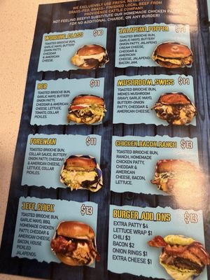 Menu photo 2 Blue Collar Burger Plant City, FL