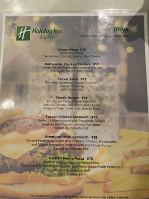 Menu photo 3 Onyx Restaurant Anaheim, CA